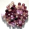 50 6mm Faceted Amethyst Mix